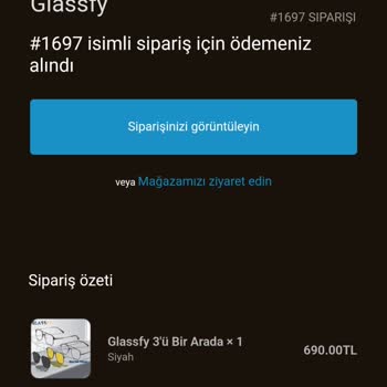 Glassfytr Siparişim Hakkında Geri Dönüş Alamıyorum