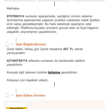 Sleepy Sipariş İptali Mağduriyeti