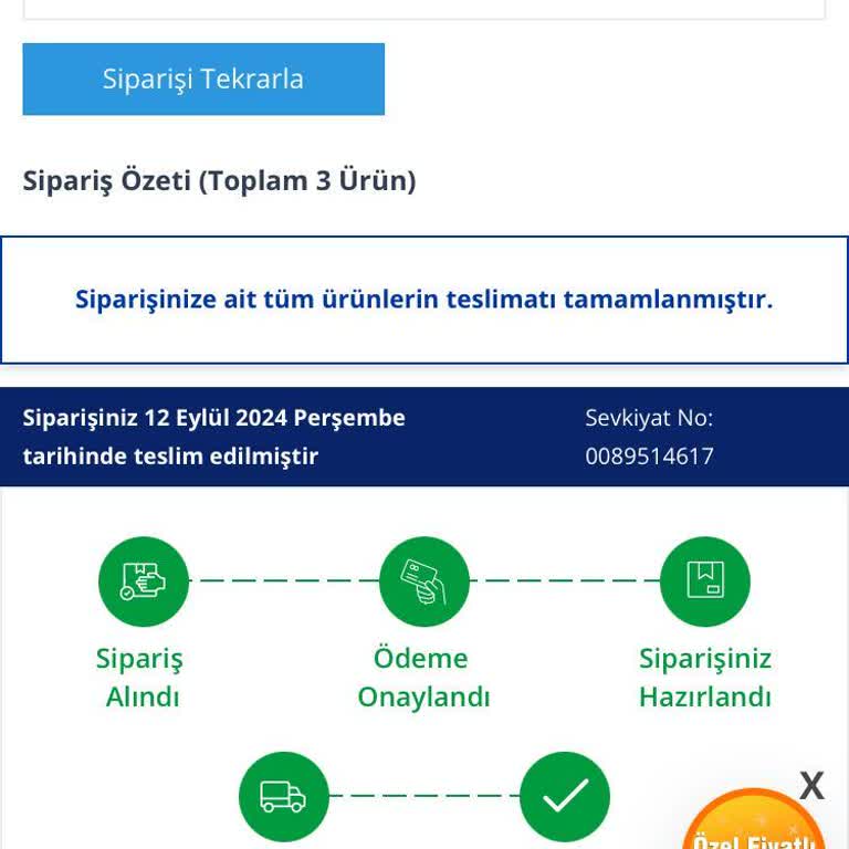 Avansas.com'dan Yapılan Eksik Teslimat