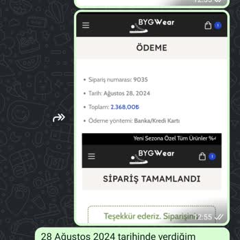BygWear Satıcının Siparişi Verilip Parası Ödenmiş Ürünü Göndermemesi