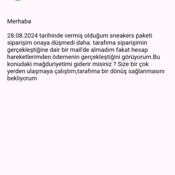 BygWear Satıcının Siparişi Verilip Parası Ödenmiş Ürünü Göndermemesi
