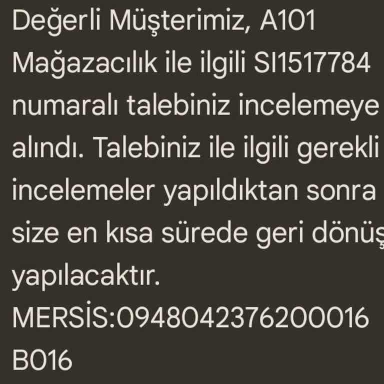 A101 Personel Kabadayı Davranışı