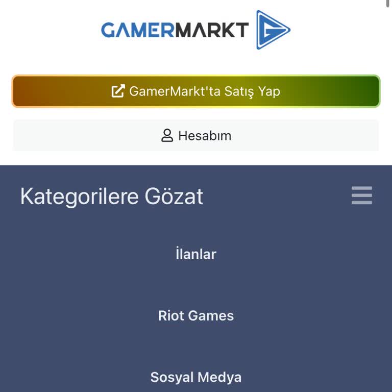 GamerMarkt Satın Aldığım Hesabım Gitti