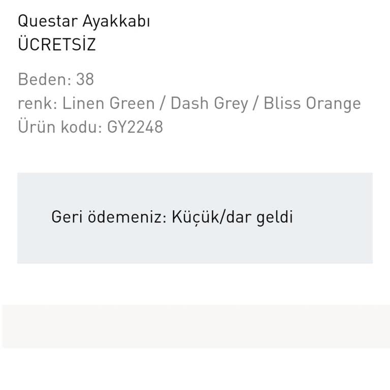 Adidas İade Ürünün Parasını İade Etmiyor