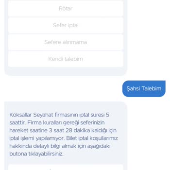 Obilet Bilet Pişmanlığı Bilet İptalimi Gerçekleştirmedi