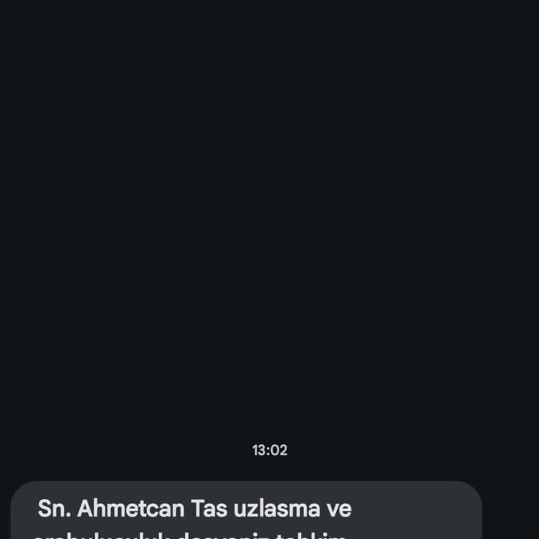 E.UZLASMA (SMS) Ekl- Uzlaşma Şikayet