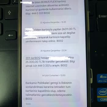 Garanti BBVA Sorumsuzluğu İş İlişkinin Sonlandırılması, Hesap Kapatma.