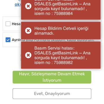 HDI Fibaemeklilik Bireysel Emeklilik İptalinde Sürekli Hata Mesajı Alıyorum