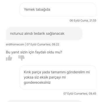 Erdil Home 220296603 Numaralı Hepsiburada Erdilhomecom Siparişi Hk.