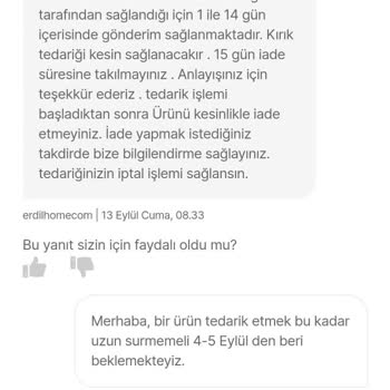 Erdil Home 220296603 Numaralı Hepsiburada Erdilhomecom Siparişi Hk.