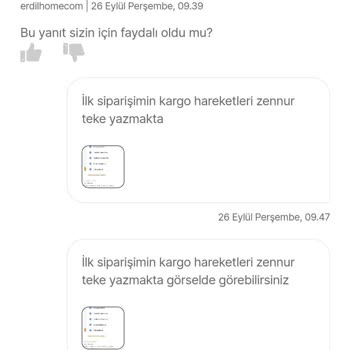 Erdil Home 220296603 Numaralı Hepsiburada Erdilhomecom Siparişi Hk.