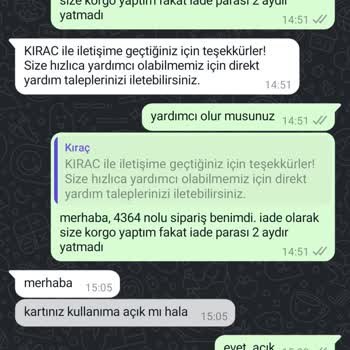 KIRAC (kiraconline.co) Online Alışverişte İade Sorunları