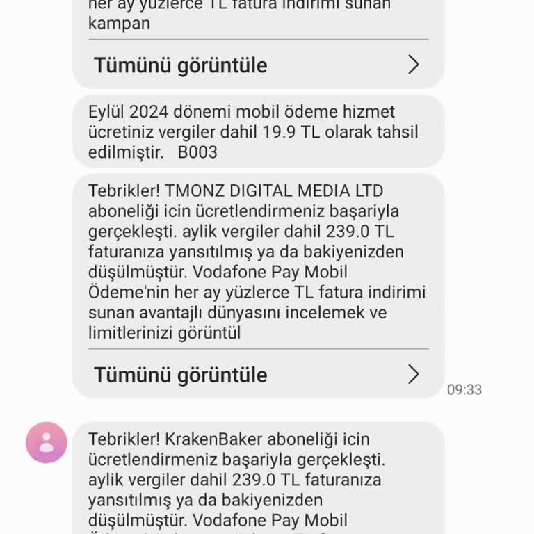Vodafone'dan Onaysız Üyelik Ücretleri ve Müşteri Hizmetleri Sorunu