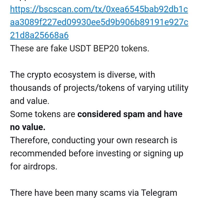 Trust Wallet'a Gelen USDT