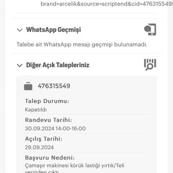 Arçelik Çamaşır Makinesi: 1 Yılda Yıpranan Lastik ve 2300 TL Fatura Şoku