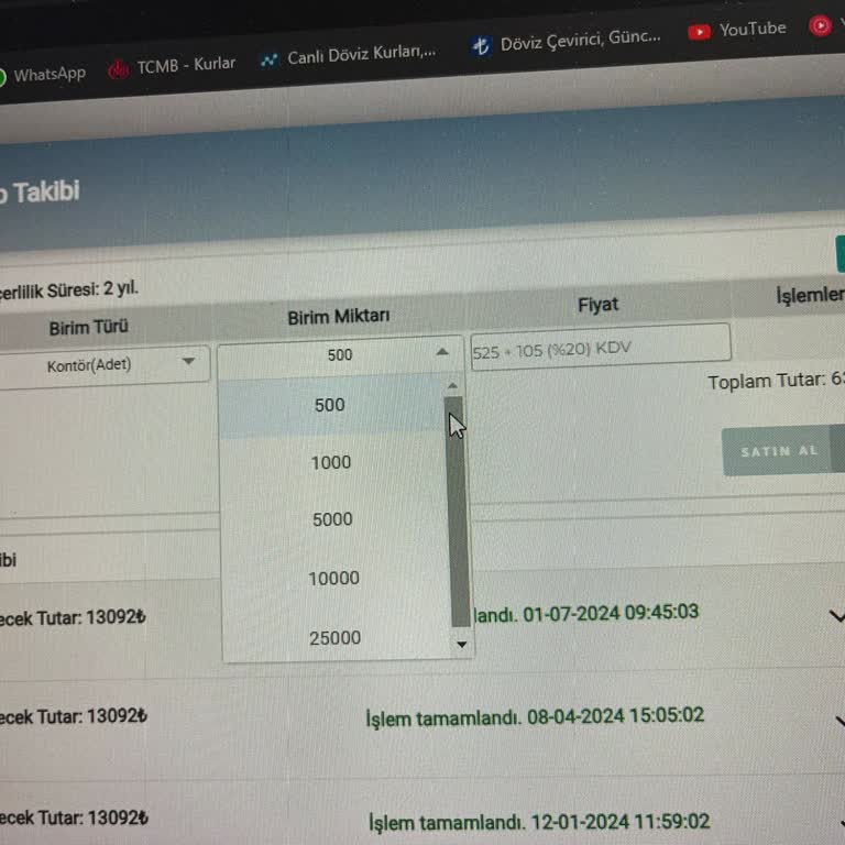 Smart Dönüşüm Teknoloji A.Ş. Smart Dönüşüm Kontör Yüklemesi