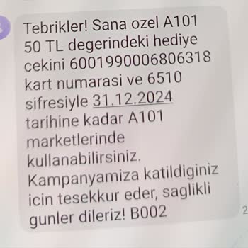İpragaz A101 Kampanyası Hediye Çeki Kullanılamıyor