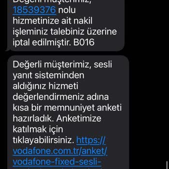 Vodafone Net Nakil İsteğimi Bir Türlü Yerine Getirmiyor