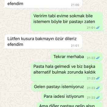 Livashop Küflü Pasta Gönderdi