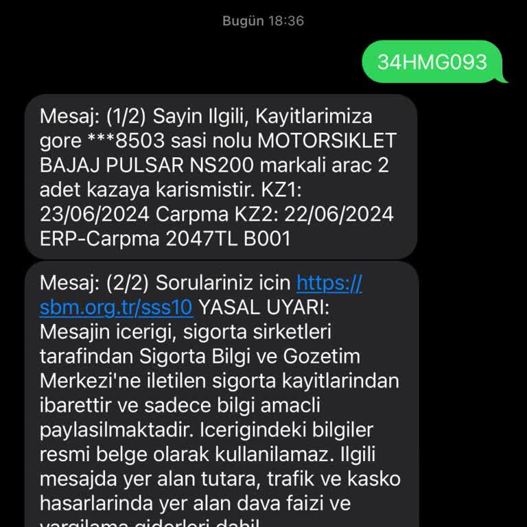 Anadolu Sigorta Tramer Kaydı 1 Adet Olması Gerekirken 2 Adet Gözüküyor