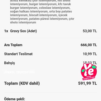 KFC Çiğ Gönderilen Tavuk