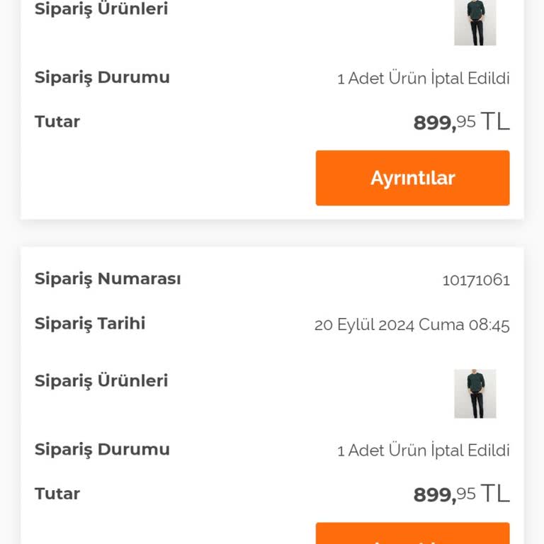 Ozdilekteyim.com Sipariş İptali!