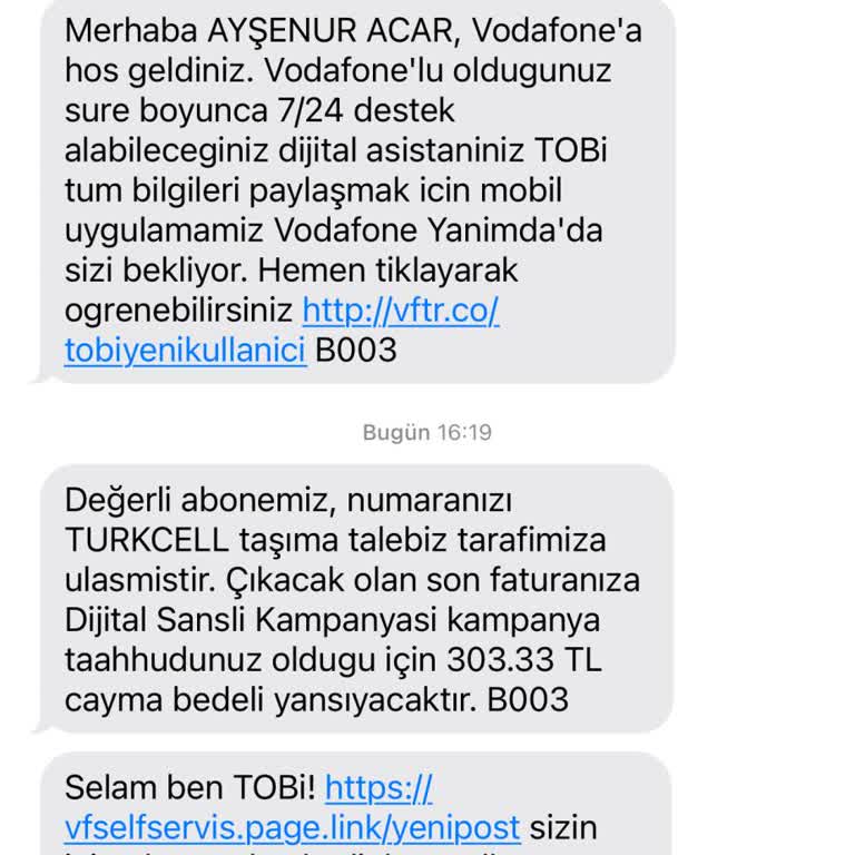 Vodafone Deneme Süresinde Yüksek Cayma Bedeli Şoku