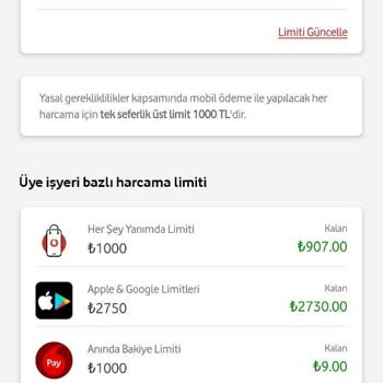 Vodafone Mobil Ödeme Limitimin Düşürülmesi ve Müşteri Hizmetlerine Ulaşamama