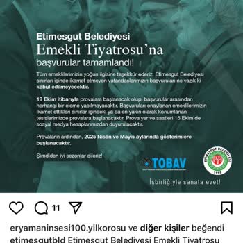 Etimesgut Belediyesi Emekli Tiyatrosunun Haber Vermeden Prova Yapması