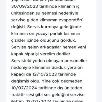 Arçelik Klima: Sürekli Arızalar ve Yetersiz Servis Hizmeti
