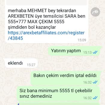 Arexbet Ödeme Yapmıyor Yatırım Yapmayın