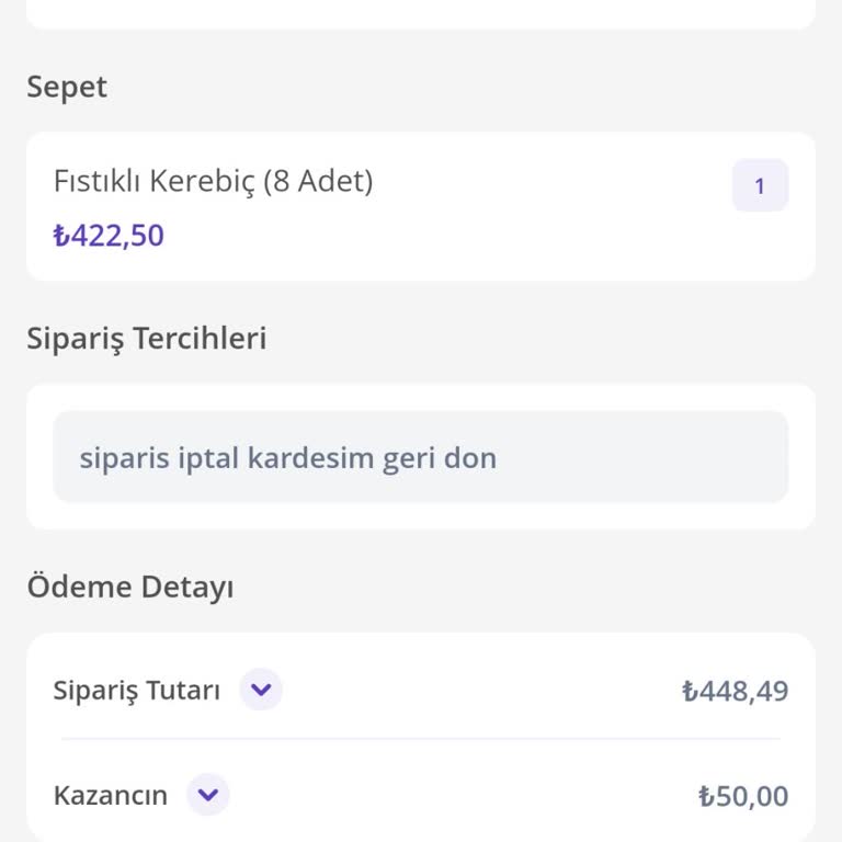 Getir Yemek Pişmanlıktır