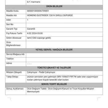 A101 Servis Raporuna Rağmen Para İadesi Yapmıyor