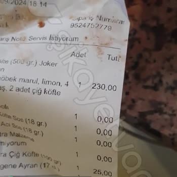 Komagene Osmangazi Özensiz Gönderim Çöp Olan Yiyecek!