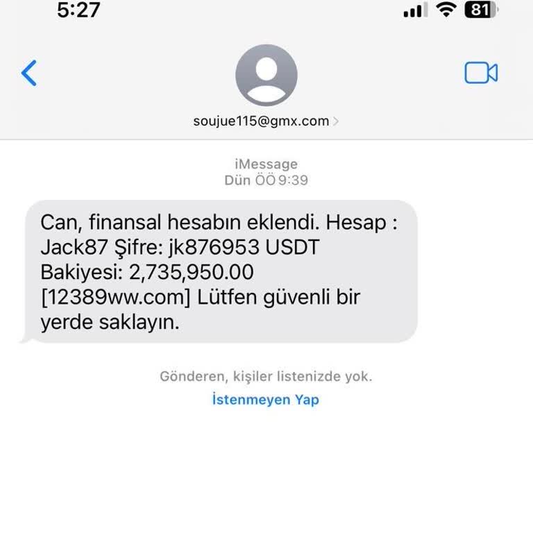 Meta Tarafıma Gelen Bu Mesaj Benimle Alakalı Değildir