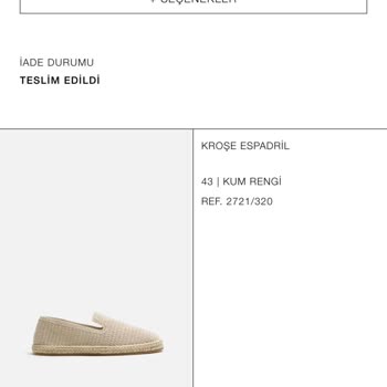 Zara Ücret İadesi Yapılmadı