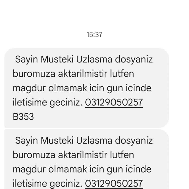 EKL UZLASMA (SMS) Adıma Açılan Suç Dosyasını Kabul Etmiyorum