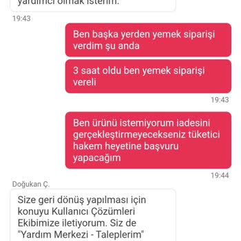 Yemek Sepeti Ve Burger King Yanlış Sipariş