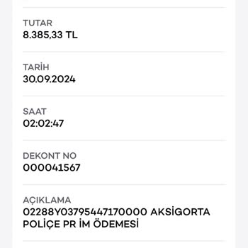 Aksigorta İzinsiz Poliçe Ödemesi Ve Geri İade Talebi