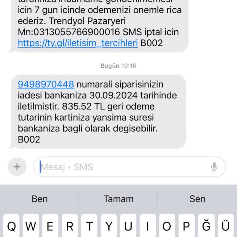 Trendyol Ürünleri İade Ettiler