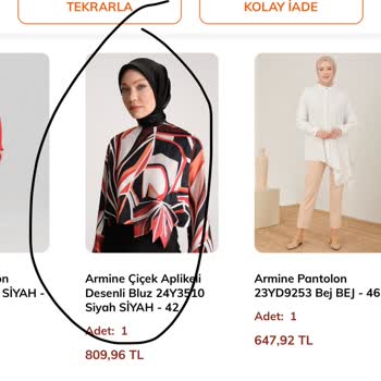 Armine Siparişimde Eksik Gelen Tedarik Edilmeyen Ürünlerim