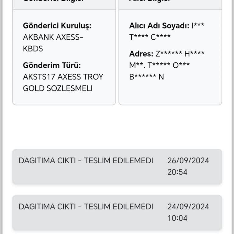 Kuryenet Ankara Ulus Şubesi Dağıtım Yapmıyor.