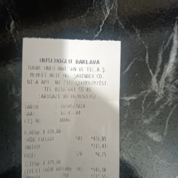 Musluoğlu Baklava Bozuk Ürün Satıldı