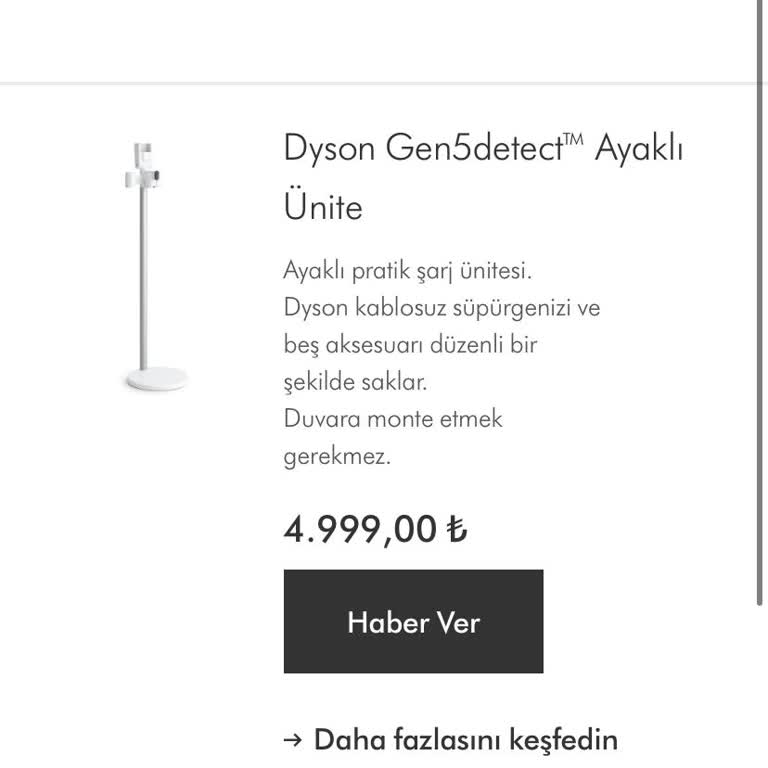 Dyson Gen5 Ayaklı Ünite Stoğu Güncellenmiyor!