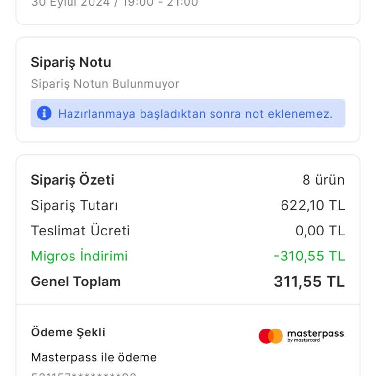 Migros Satın Almış Olduğum Ürünleri Teslim Etmiyor İade Ediyor