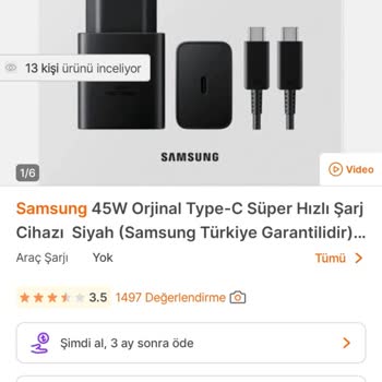 Hepsiburada Üzerinden Bozuk Samsung Şarj Aleti Satan Satıcı