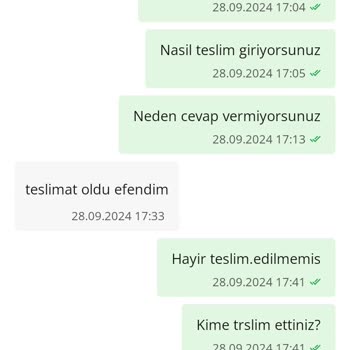 ÇiçekSepeti Teslim Girilen Ama Teslim Edilmeyen Siparişim