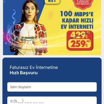 Şok Net Şok Evde İnternet Aldatıcı Kampanyası