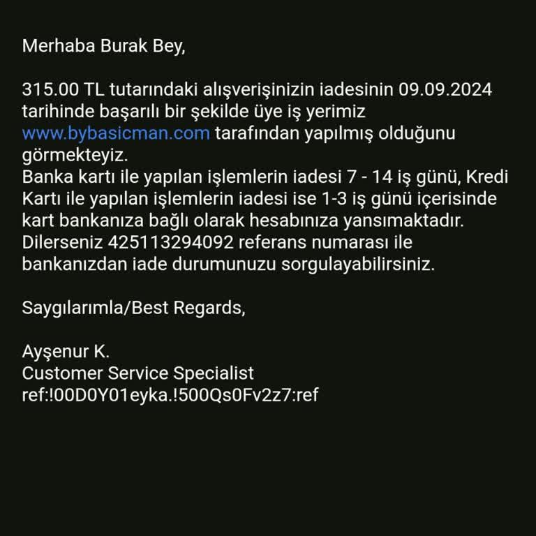 iyzico İyzigo Yatırılmayan İade Param