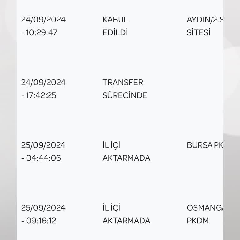 Osmangazi PTT Kargo Pkdm Kargom Dağıtıma Çıkmıyor